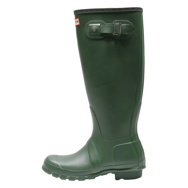HUNTER Wellie Boots Green Synthetic Womens UK 4