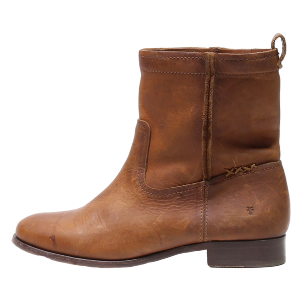 FRYE Ankle Boots Brown Leather Womens UK 8