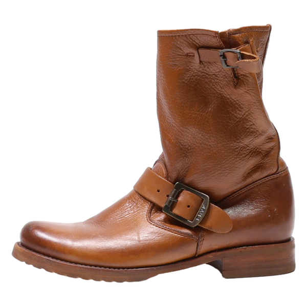 FRYE Ankle Boots Brown Leather Womens UK 7.5