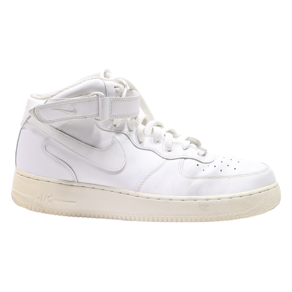 NIKE Air Force 1 High Top Trainers White Leather Mens UK 11