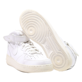 NIKE Air Force 1 High Top Trainers White Leather Mens UK 11