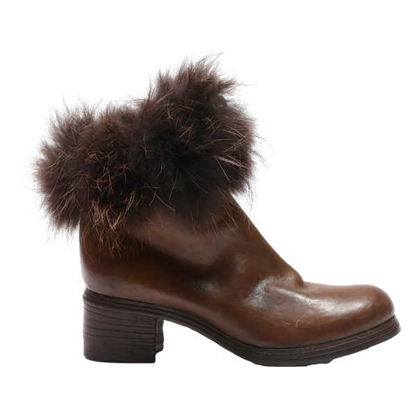 BATTIEGA LISTA Ankle Boots Brown Leather Womens UK 7
