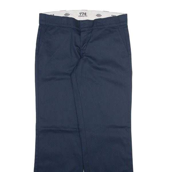 DICKIES 774 Womens Trousers Blue Regular Straight W32 L31
