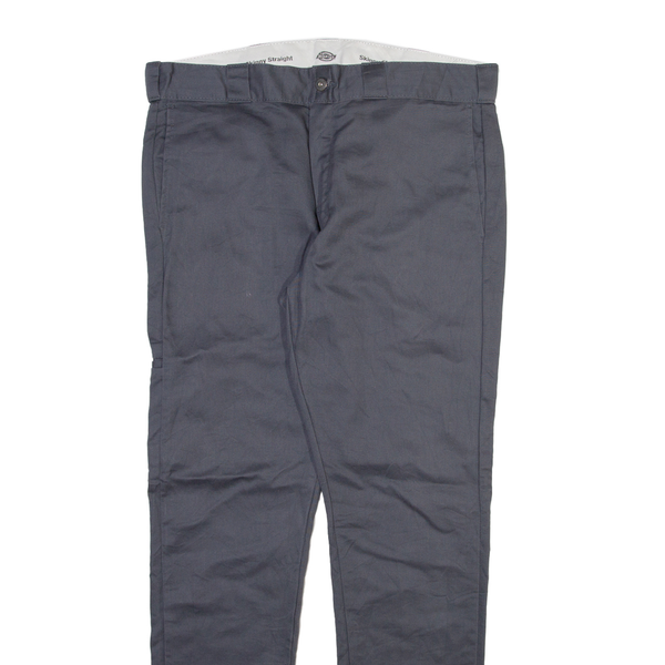 DICKIES Mens Trousers Grey Slim Skinny W36 L32