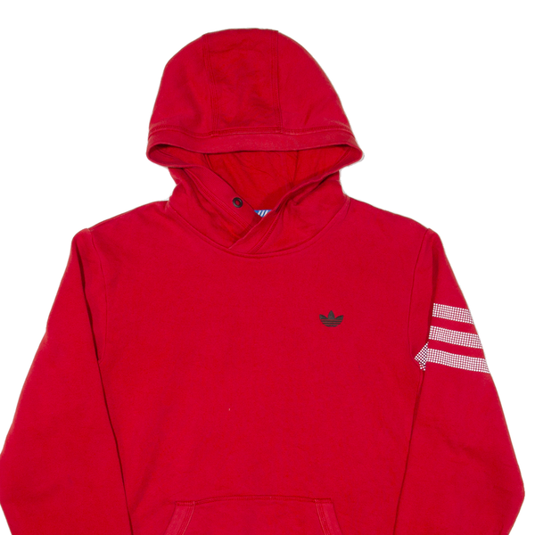 ADIDAS Mens Red Hoodie Pullover M