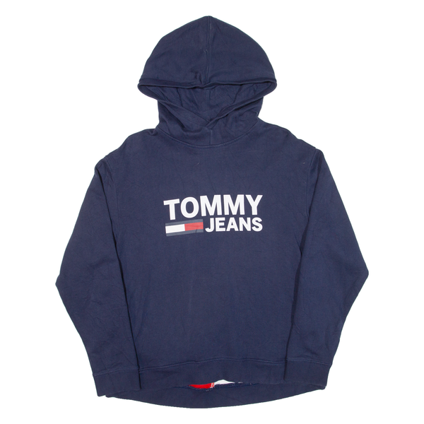 TOMMY JEANS Mens Blue Hoodie Pullover M