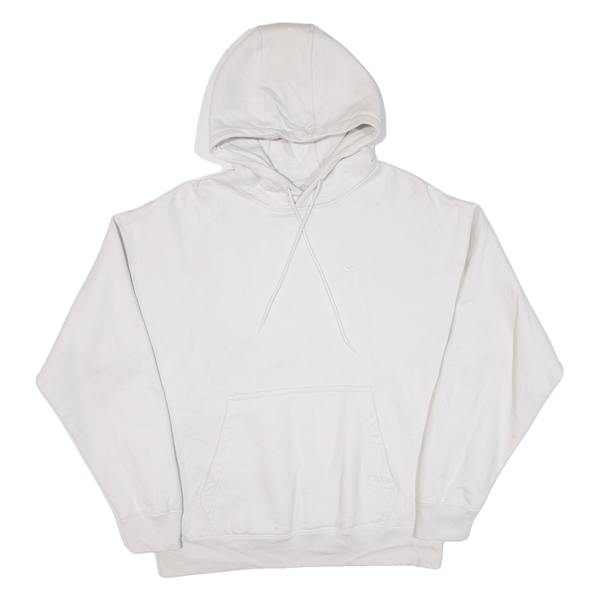 NIKE Mens White Hoodie Pullover L