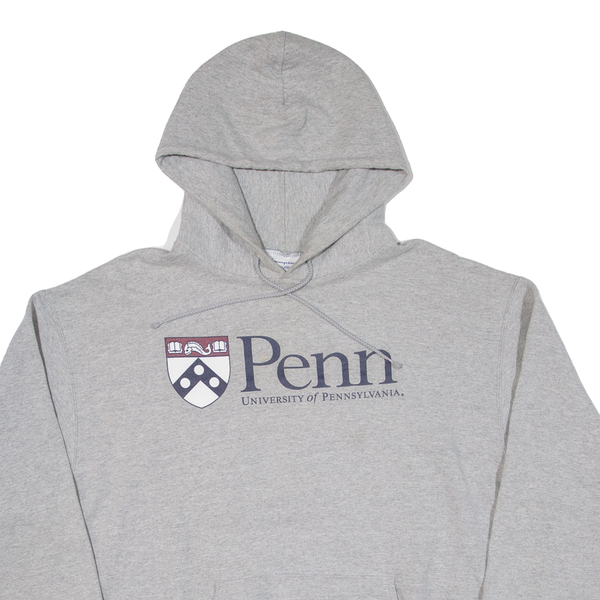 CHAMPION University Of Pennsylvania Mens Grey Hoodie Pullover USA XL