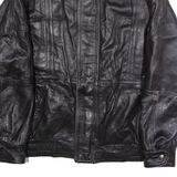 Vintage MODE TRIPOLI Mens Jacket Black Leather 90s L