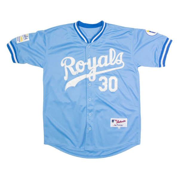 MAJESTIC Kansas City Royals #30 Ventura Mens Jersey Blue Short Sleeve USA V-Neck M