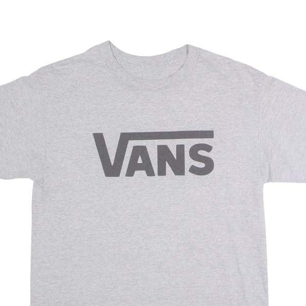 VANS Mens T-Shirt Grey Short Sleeve Crew Neck M