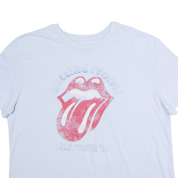 THE ROLLING STONES U.S. Tour '78 Mens Band T-Shirt Blue Short Sleeve Crew Neck L
