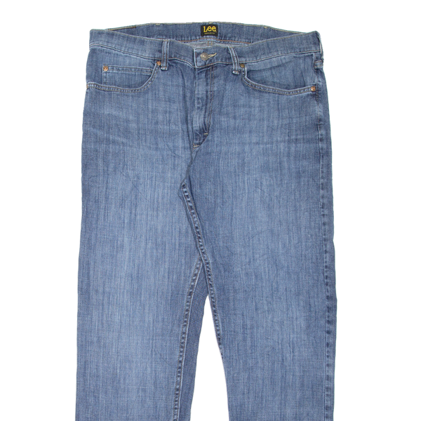 LEE Mens Jeans Blue Regular Straight Denim W36 L32