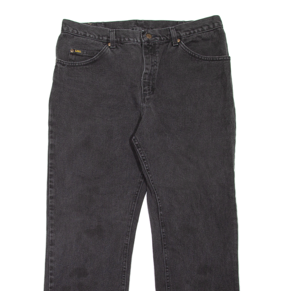 LEE Mens Jeans Black Regular Straight Denim W38 L30