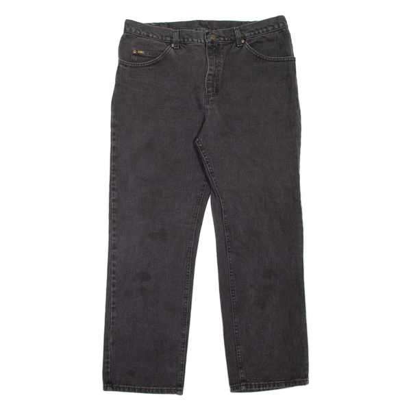 LEE Mens Jeans Black Regular Straight Denim W38 L30