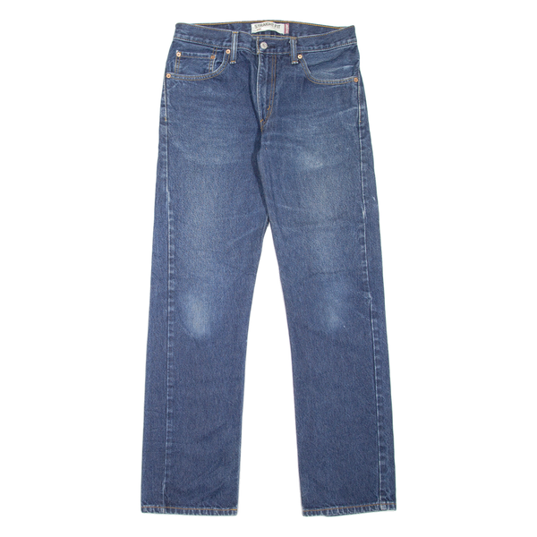 LEVI'S 505 Jeans Mens Blue Regular Straight Denim Stone Wash W32 L34