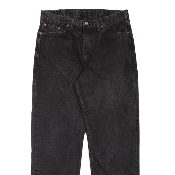 LEVI'S 550 Jeans Mens Black Relaxed Tapered Denim W34 L34