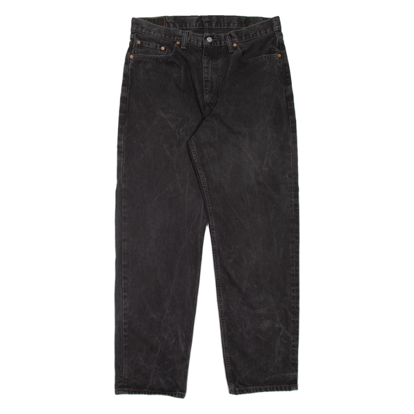 LEVI'S 550 Jeans Mens Black Relaxed Tapered Denim W34 L34