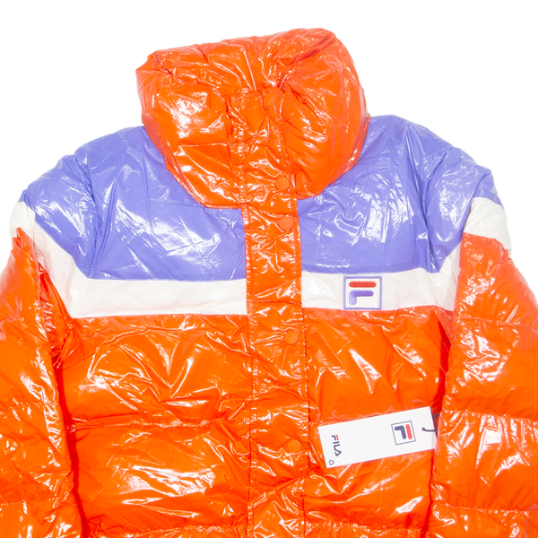 FILA Dannia Mens Puffer Coat Red Nylon M