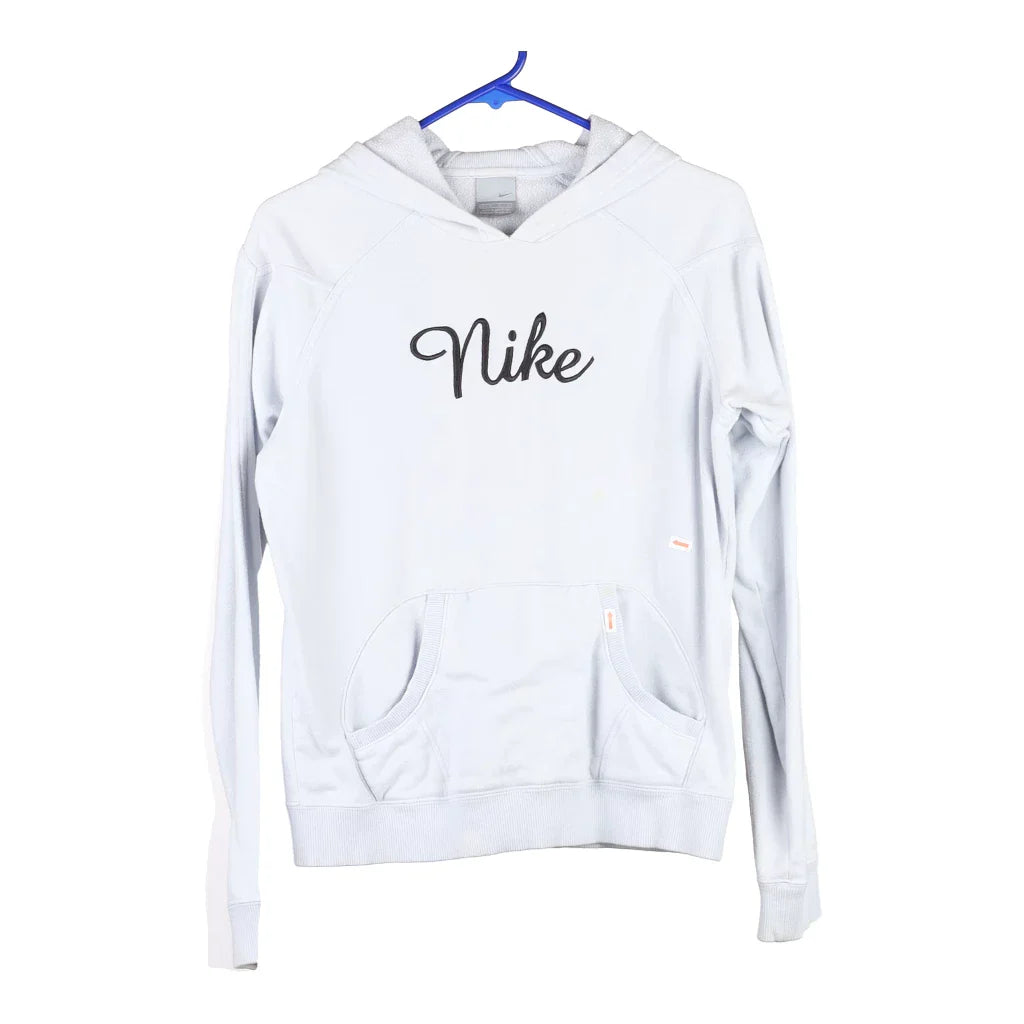 Nike Hoodie - Medium Blue Cotton Blend