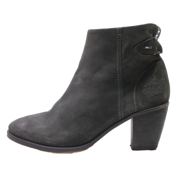 TOMMY HILFIGER Ankle Boots Grey Synthetic Womens UK 7.5