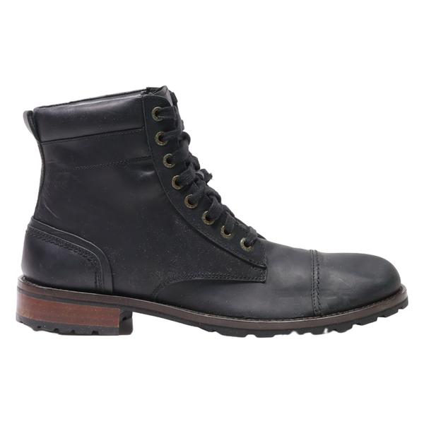 WOLVERINE Lace-Up Boots Black Leather Mens UK 9.5