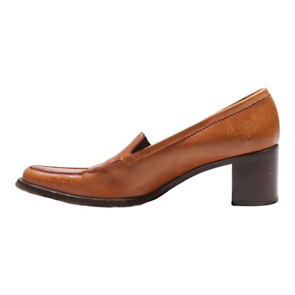 ZAMAGNI Loafer Shoes Brown Leather Womens UK 6